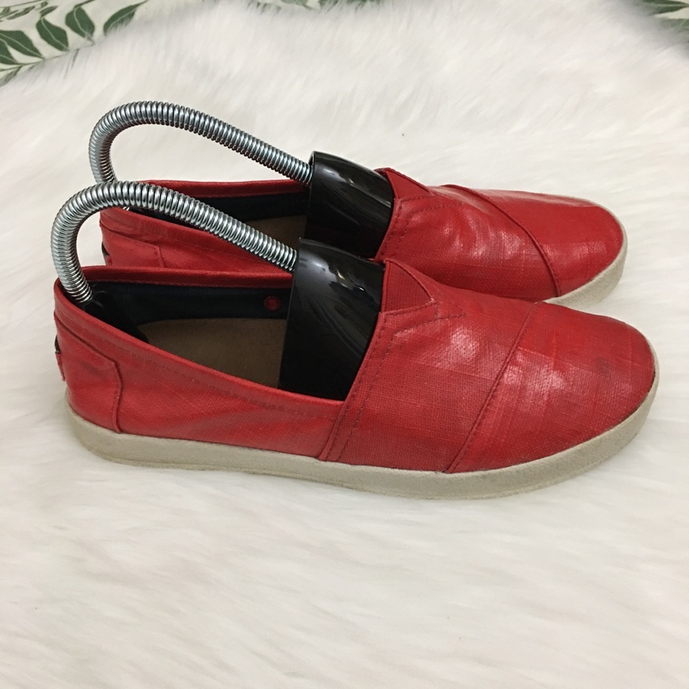 Red leather original Toms